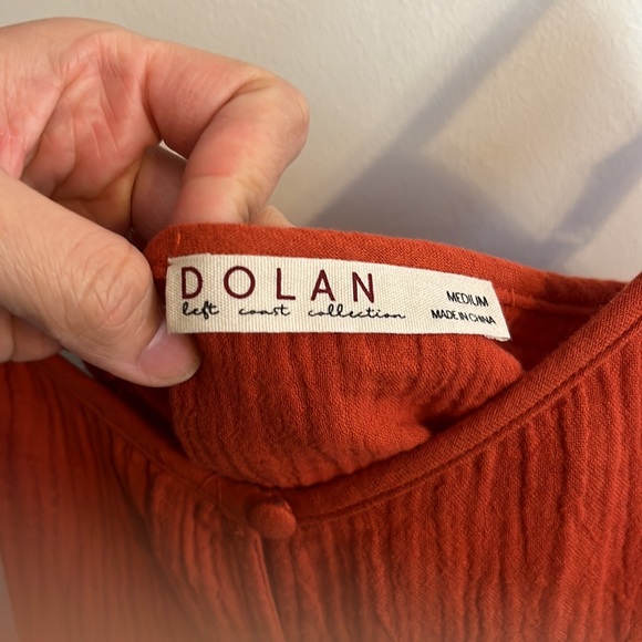 Anthropologie Dolan button up tank top color dark pink size M - Picture 3 of 3